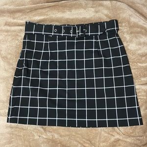 Windowpane Check H&M Skirt